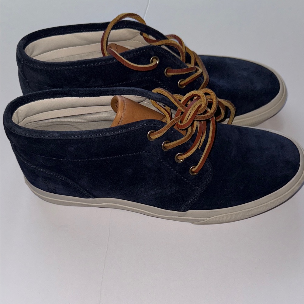 Polo by Ralph Lauren Men's Blue and Brown Sneakers